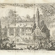Haarlem Stadhuis Simon Fokke 1712-1784 kopergravure 20x16 cm. 1750 € 50.-