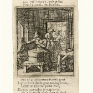 De paarlgater Jan en Casper Luyken 1694 kopergravure blad 16x10 cm. € 25.-