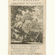De lijmmaker Jan en Casper Luyken 1694 kopergravure blad 16x10 cm. € 25.-
