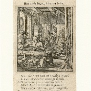De naaldemaker Jan en Casper Luyken 1694 kopergravure blad 16x10 cm. € 25.-
