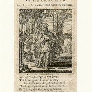 De Heerscher Jan en Casper Luyken 1694 kopergravure blad 16x10 cm. € 25.-