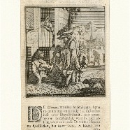 De oude kleerkoper Jan en Casper Luyken 1694 kopergravure blad 16x10 cm. € 50.-