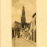 Haarlem Bakenesserkerk Joh.Josseaud 1880-1935  12x24 cm. ets  € 100.-