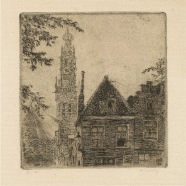 Haarlem Bakenesserkerk Walter Zeising 1876-1933 ets 1920  16x17cm. blindstempel J.H.de Bois Haarlem editeur.