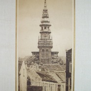 Haarlem Nieuwe Kerk Dirk Harting 1884-1970  ets 15x32 cm.