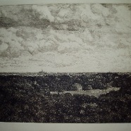 Haarlem panorama G.C.Haverkamp 1872-1926 ca 1910 ets 49x39 cm.