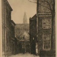 Haarlem Prinsenhof Joh.Josseaud  1880-1935 ets 19x26 cm. 1925 € 150.-