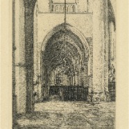 Haarlem St.Bavo interieur ets George Keens ( Hendrik Seegers ) 1878-1956  12x16 cm.  € 25.-