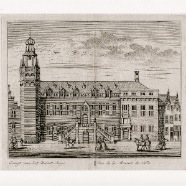 Alkmaar Raadhuis Leonardus Schenk.1696-1767 kopergravure 1736 ca. 19x16 cm. € 75.- set 6st 300.-