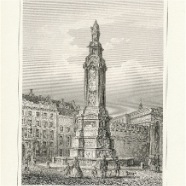 Amsterdam J.L.Terwen 1813-1873 monument Dam  1860 staalgravure ca. 13x17 cm. € 25.-