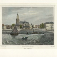 Arnhem J.L.Terwen 1813-1873 handgekleurde staalgravure 1860 ca. 17x13 cm. € 65.-