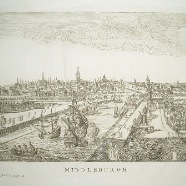 Middelburg aanzicht kopergravure F.Garden 1753 € 95.-