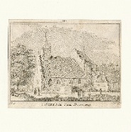 Ter Burg 1743 Hendrik Spilman 1721-1784 kopergravure 11x7 cm. € 25.-