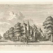 Utrecht Mariakerk H.Spilman kopergravure 1750 zonder vouw set 4 st. € 175.-