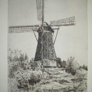 Lunteren Martin van Waning 1882-1972 ets 30x40 cm.  € 75.-