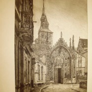 Maastricht kloosteringang St.Servaaskerk  Johan Scherft ets 30x44 cm. 1892-1969 € 75.-
