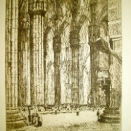 Milaan Cathedraal Martin van Waning 1889-1972 ets € 50.-