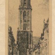 Utecht Dom Hendrikus Elias Roodenburg 1895-1987 ets 7x16.5 cm. € 30.-