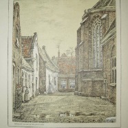 Haarlem Paul van Alff Begijnhof achter de Waalsche Kerk