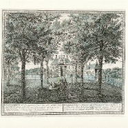 Beverwijk Westerhout Hendrik de Leth kopergravure  Zegenpralent Kennemerlant 1730 19x16 cm. € 40.-