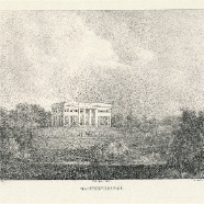 Bloemendaal Bloemenheuvel Gemeente huis Petrus Josephus Lutgers 1808-1874  23x18 cm. 1844 litho 