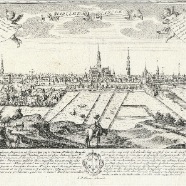 Haarlem Friedrich Bernhard Werner 1690-1778 aanzicht vanuit Amsterdam ca 1740 kopergravure 29x19.5 cm.  