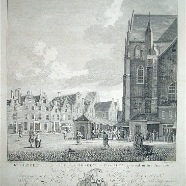 Haarlem Nieuwe vismarkt J.C.Philips 1768 kopergravure 