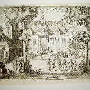 Haarlem Oude Doelen Romeyn de Hooghe 1645-1708 kopergravure 24x18 cm. 1688  