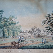Haarlem Pavilloen in de Hout B.Clasze aquatint ca. 1810