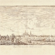 Haarlem aan de Amsterdamse vaart  Johannes Swertner 1746-1813 kopergravure 22x14 cm.1763 zeldzaam