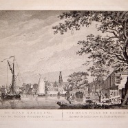 Haarlem van het noorder Spaarne te zien kopergravure A.Cardon naar A.Claterbos  ca.1790  25x36 cm. (zeldzaam proefdruk)