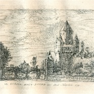 Kennemerlandsche gezichten  Kleine Houtpoort Haarlem Spilman ? ca. 1740 kopergravure 21x15 cm.
