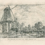 Kennemerlandsche gezichten Raampoort Haarlem Spilman ? ca 1740 kopergravure 21x15 cm.